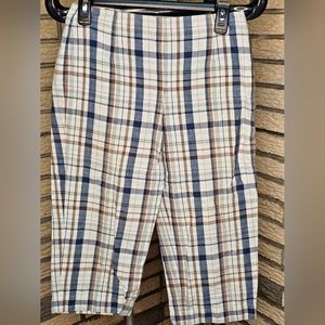 Talbots Plaid Capris sz 6